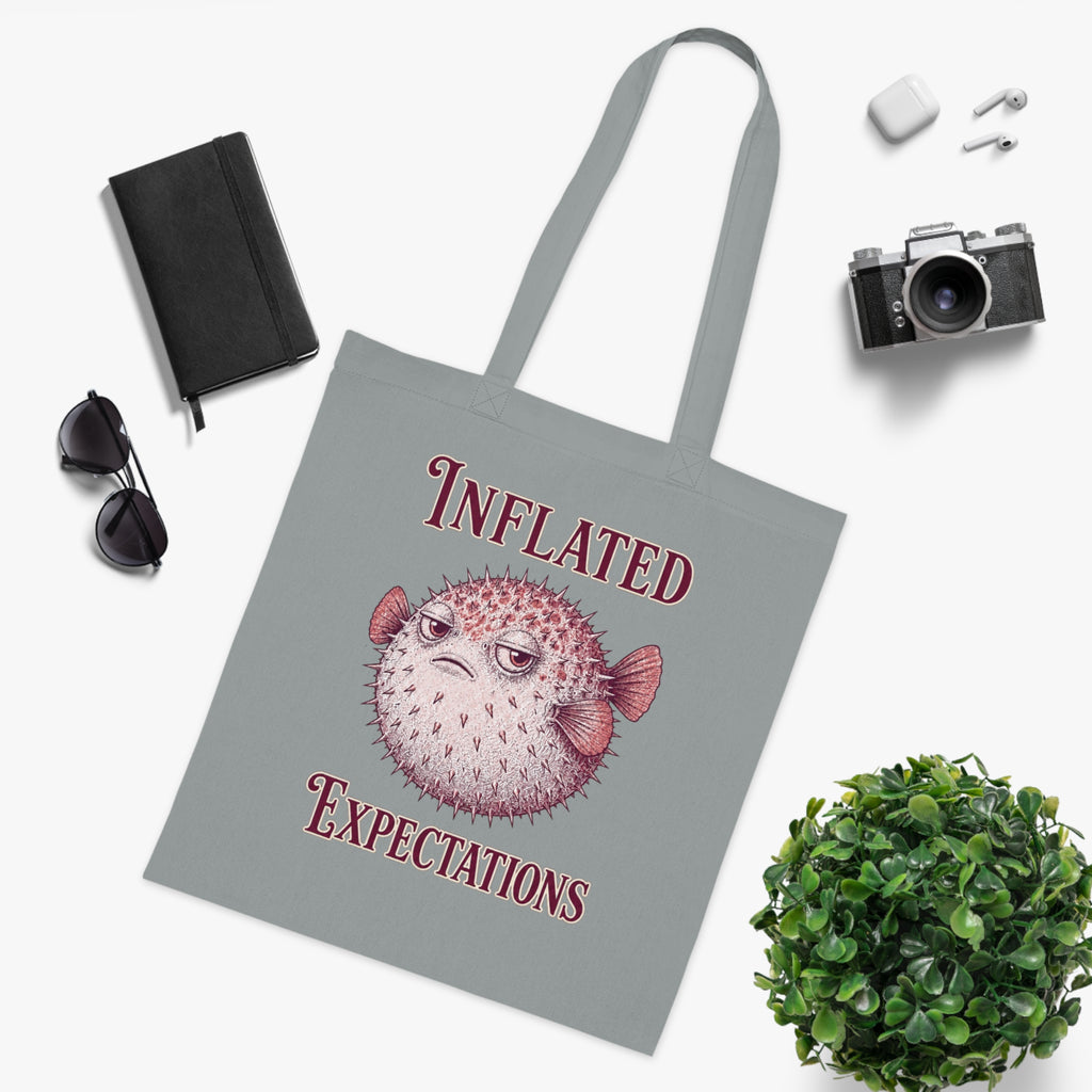 "Inflated Expectations" Pufferfish Tote Bag