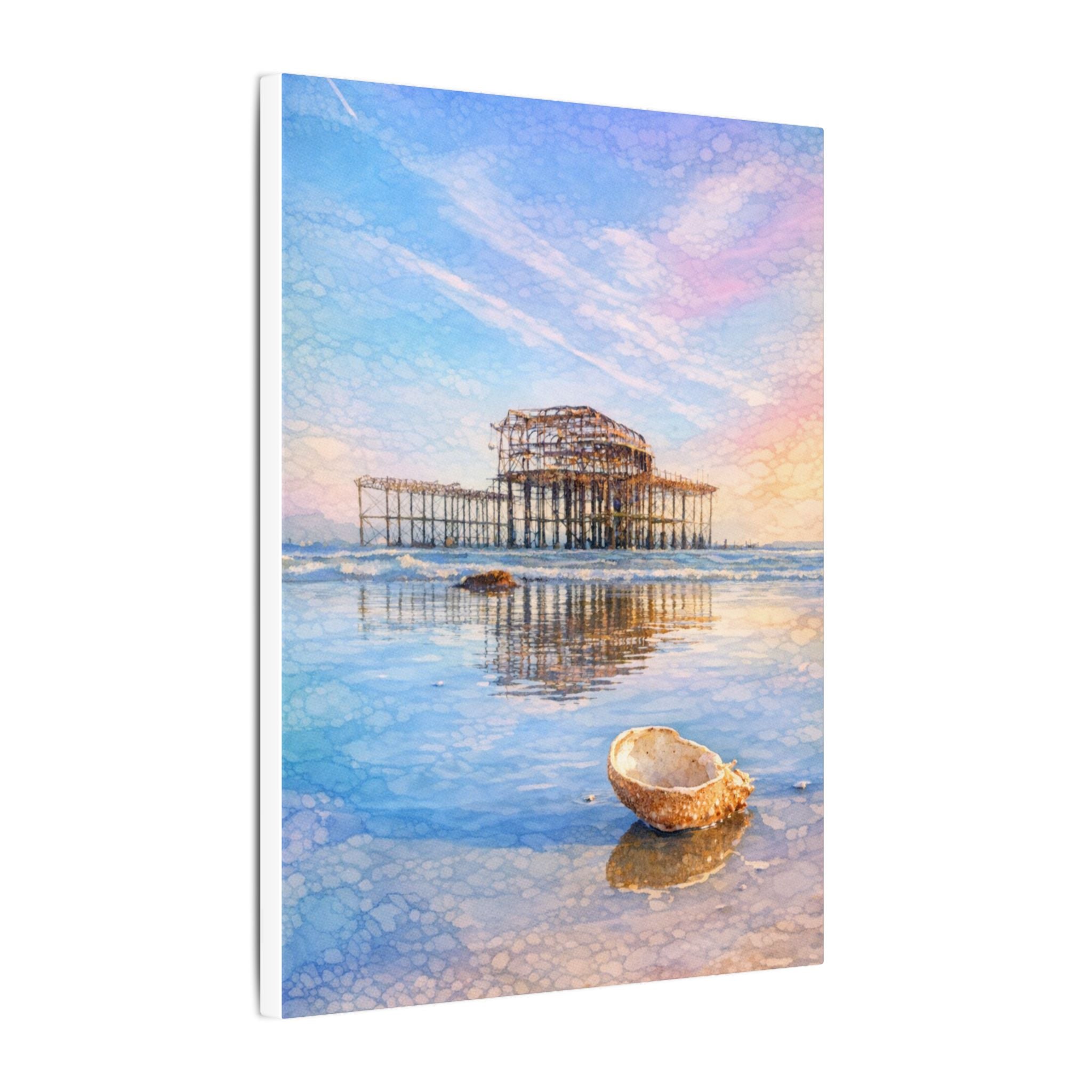 West Pier Sunset Seascape Canvas