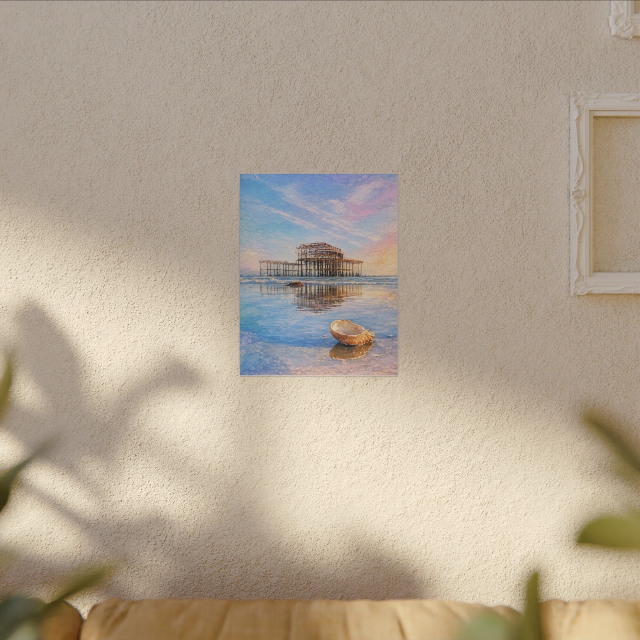 West Pier Sunset Seascape Canvas