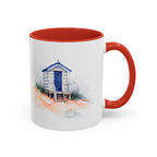Beach Hut and Seagull Ceramic Mug