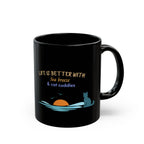 Black Cat Sunset Mug – "Life Is Better With Sea Breeze & Cat Cuddles"