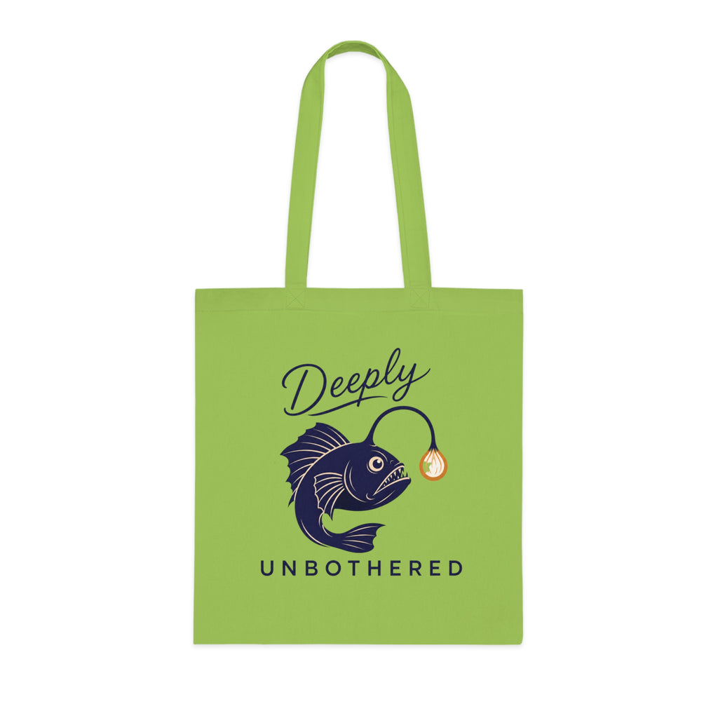"Deeply Unbothered" Angler Fish Cotton Tote Bag