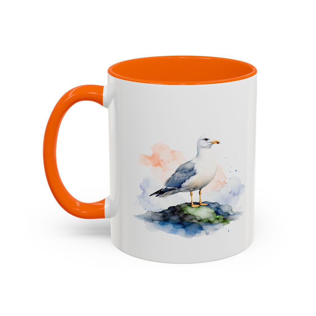 Beach Hut and Seagull Ceramic Mug