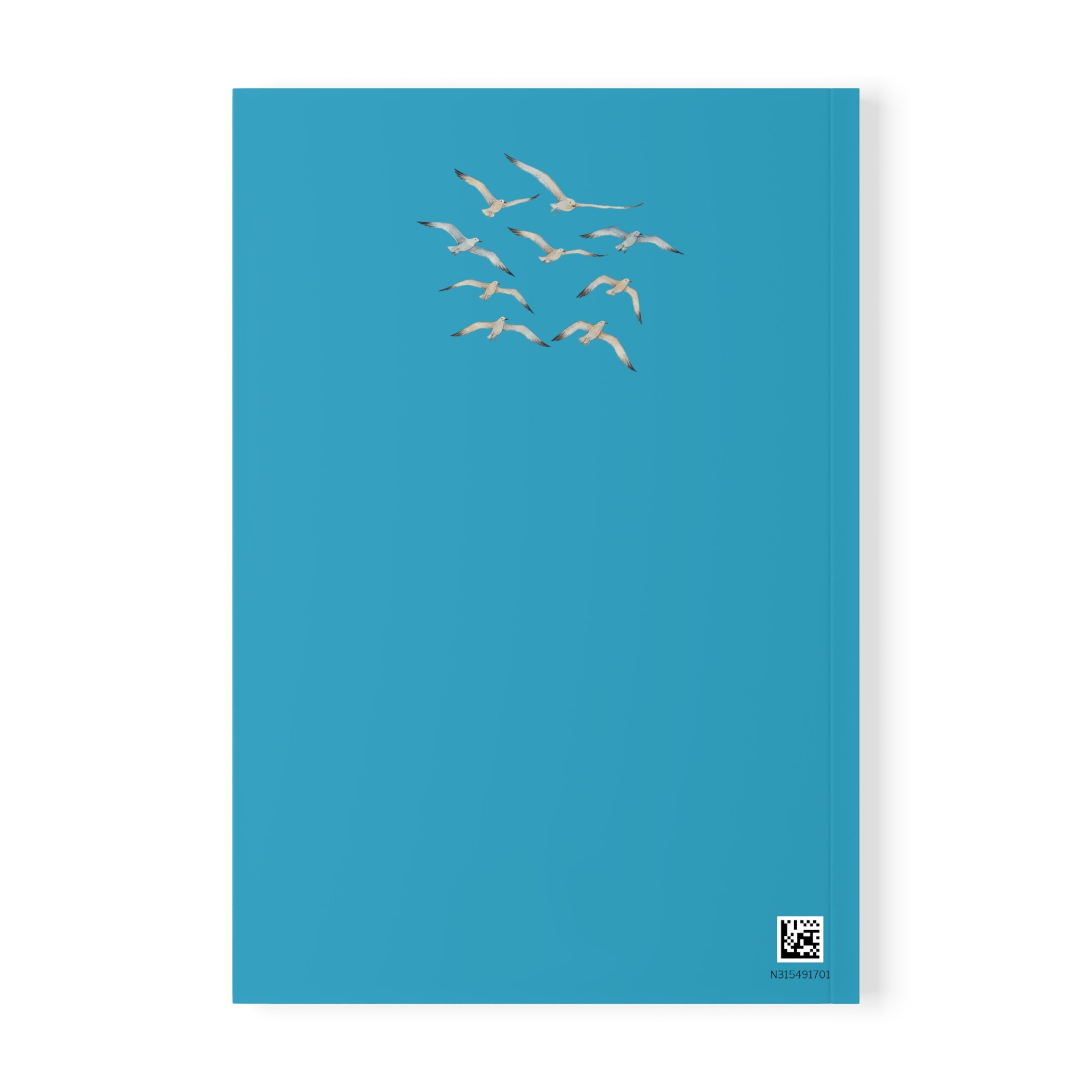 Coastal Journal with Seagull Illustration - Blue