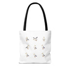Seagull Pattern Tote Bag, Cute Coastal Beach Tote