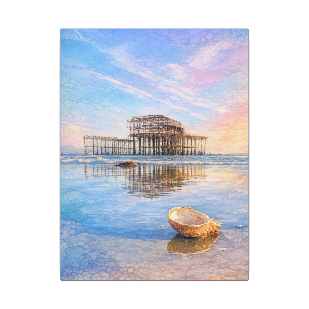 West Pier Sunset Seascape Canvas