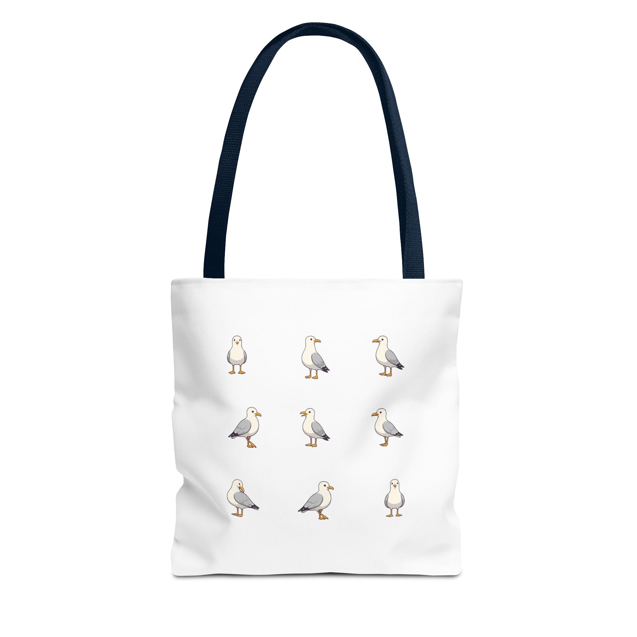 Seagull Pattern Tote Bag, Cute Coastal Beach Tote