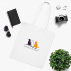 Cotton Tote Bag for Cat Lovers "Coastal Cat Club"