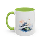 Beach Hut and Seagull Ceramic Mug