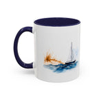 Lighthouse and Sailboat Ceramic Mug