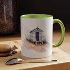 Beach Hut and Seagull Ceramic Mug