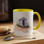 Beach Hut and Seagull Ceramic Mug