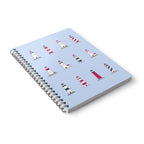 Lighthouse Pattern A5 Spiral Notebook - Blue