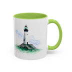 Lighthouse and Whale Tail Ceramic Mug