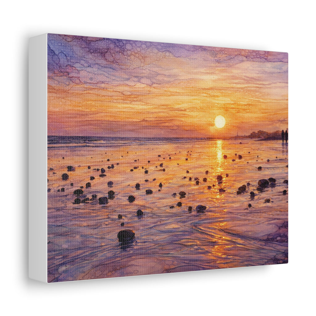 Coastal Sunset Landscape - Stretched Canvas Wall Art