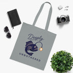 "Deeply Unbothered" Angler Fish Cotton Tote Bag