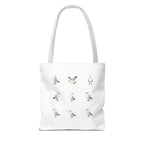 Seagull Pattern Tote Bag, Cute Coastal Beach Tote