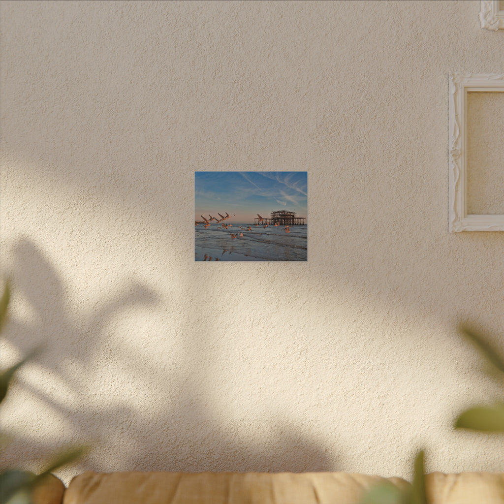 West Pier Sunset Canvas – Matte Stretched Wall Art