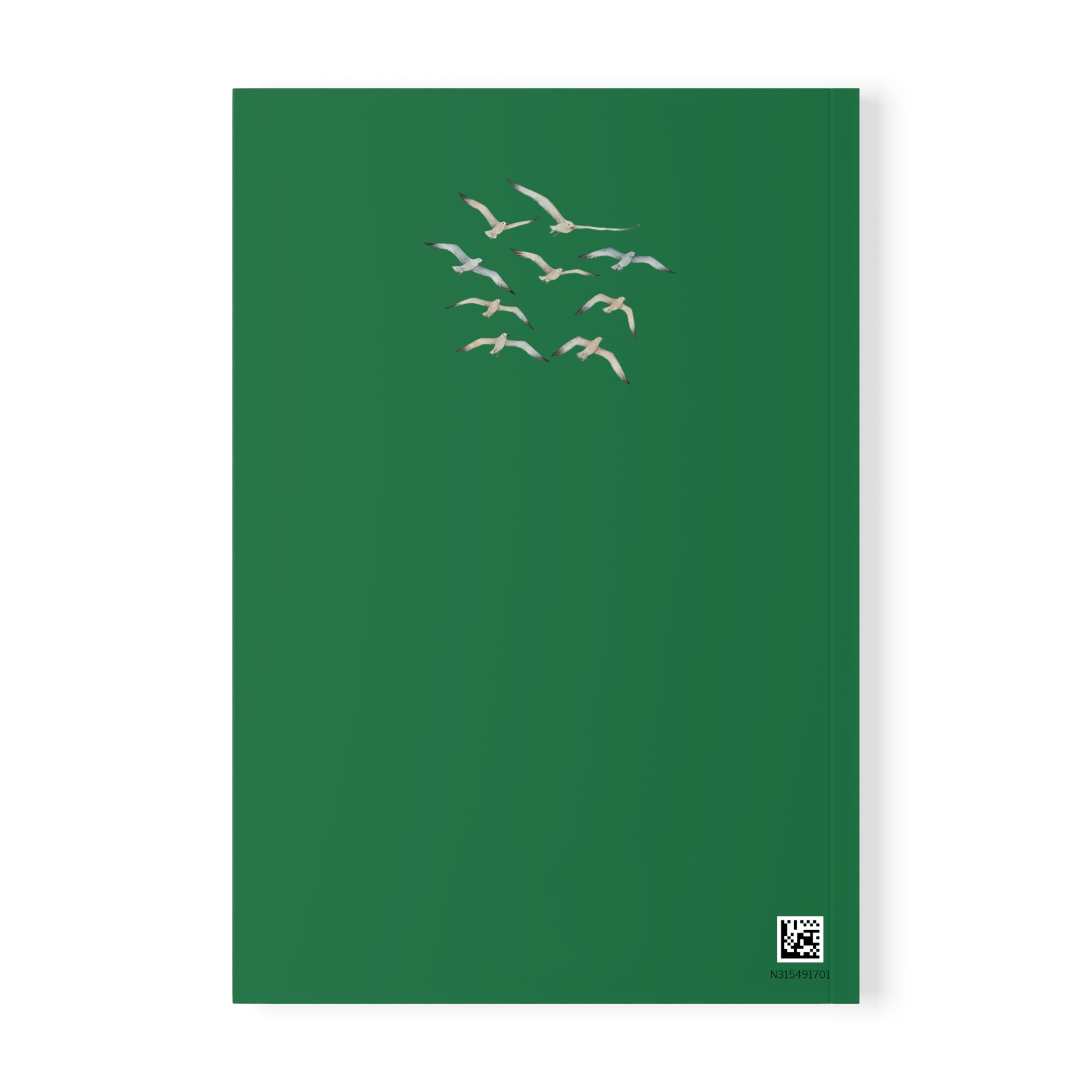 Coastal Journal with Seagull Illustration - Green