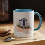 Beach Hut and Seagull Ceramic Mug