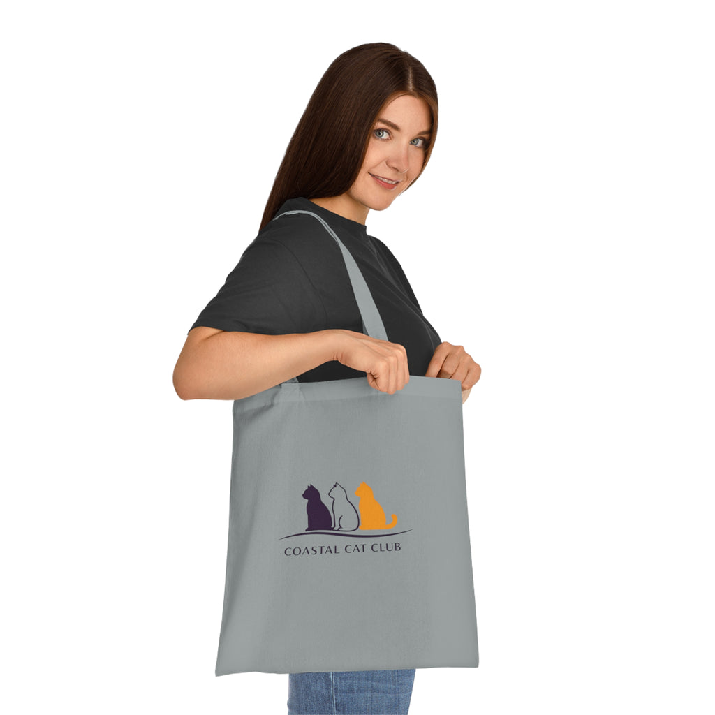 Cotton Tote Bag for Cat Lovers "Coastal Cat Club"
