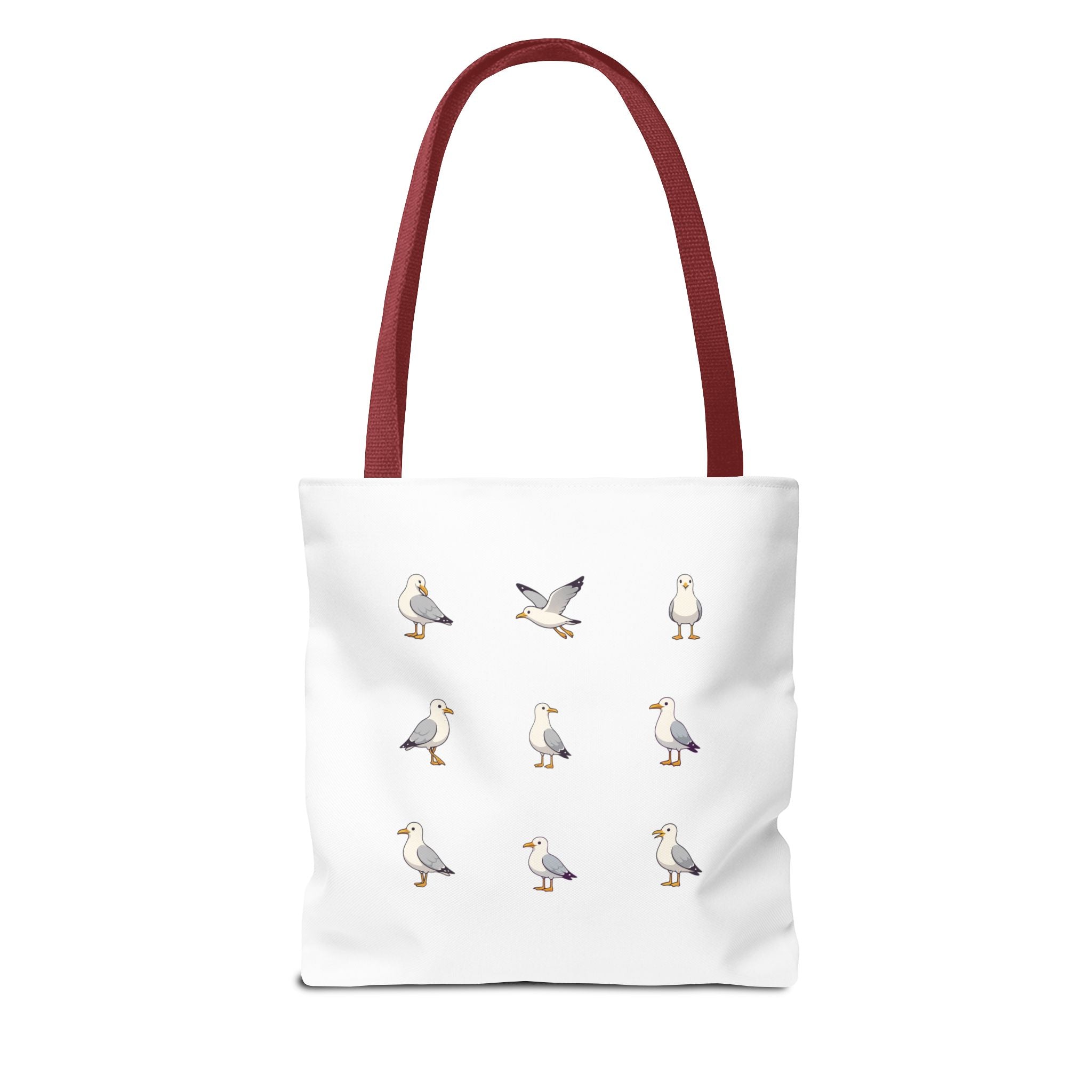 Seagull Pattern Tote Bag, Cute Coastal Beach Tote