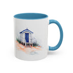Beach Hut and Seagull Ceramic Mug