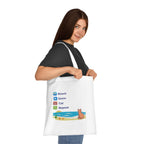 "Beach • Swim • Cat • Repeat" Cotton Tote Bag