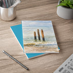 Coastal Journal with Seagull Illustration - Blue