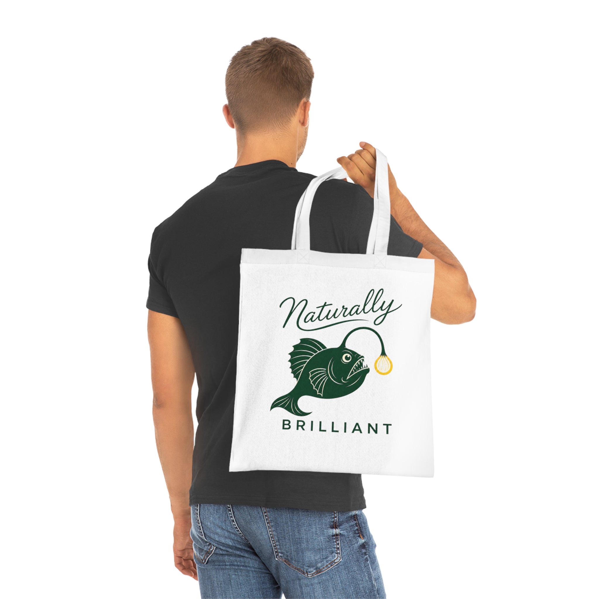 Anglerfish 'Naturally Brilliant'  Cotton Tote Bag