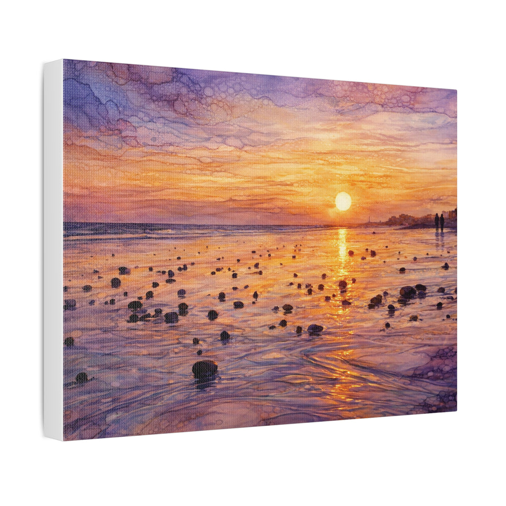 Coastal Sunset Landscape - Stretched Canvas Wall Art