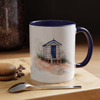 Beach Hut and Seagull Ceramic Mug