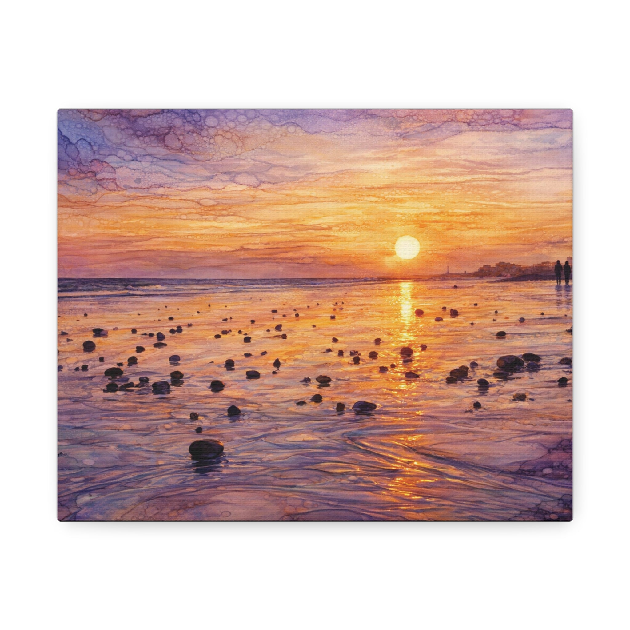 Coastal Sunset Landscape - Stretched Canvas Wall Art