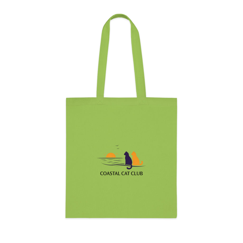 "Coastal Cat Club" Cotton Tote  Bag