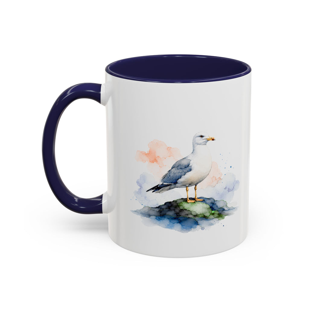 Beach Hut and Seagull Ceramic Mug