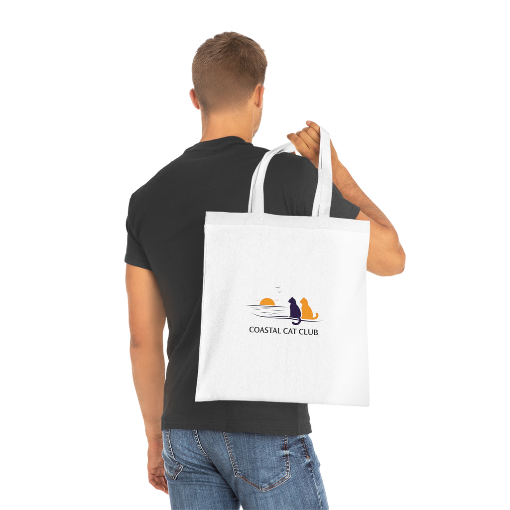 "Coastal Cat Club" Cotton Tote  Bag