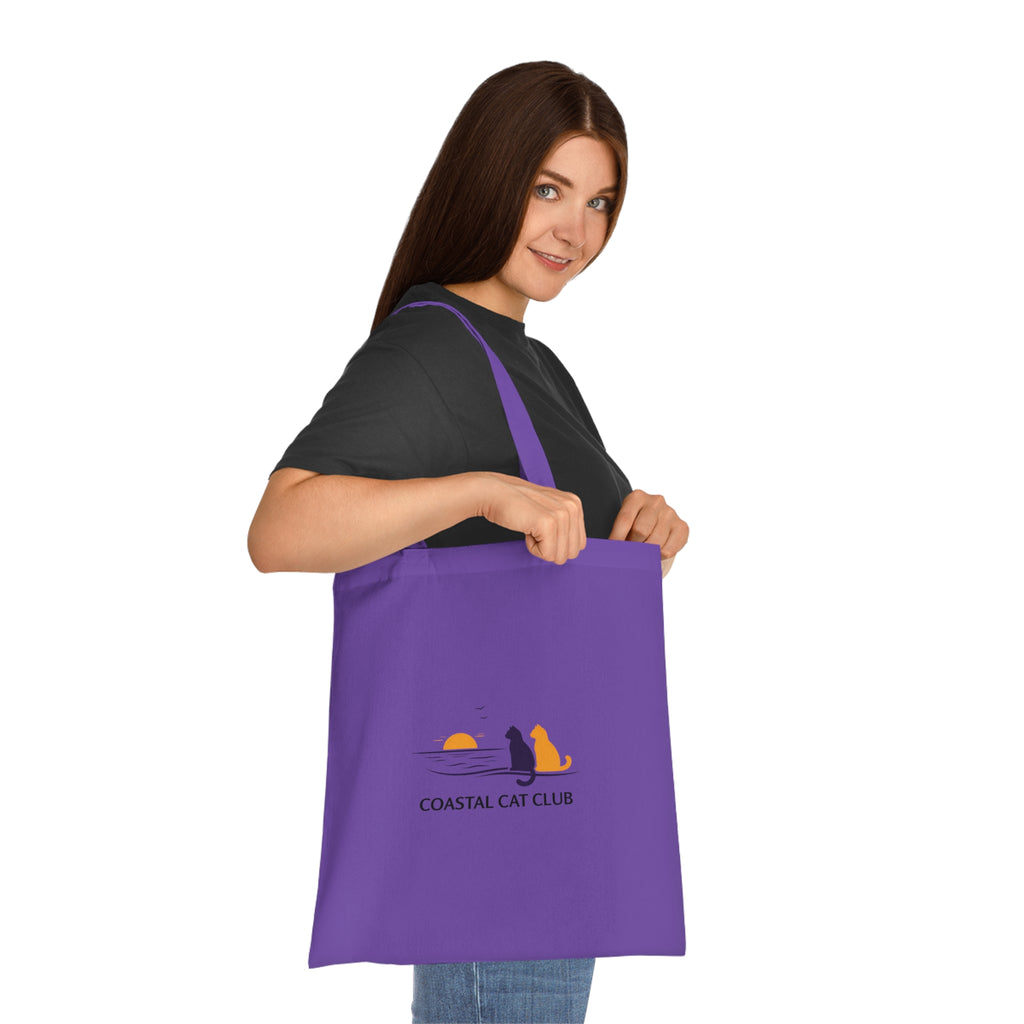 "Coastal Cat Club" Cotton Tote  Bag