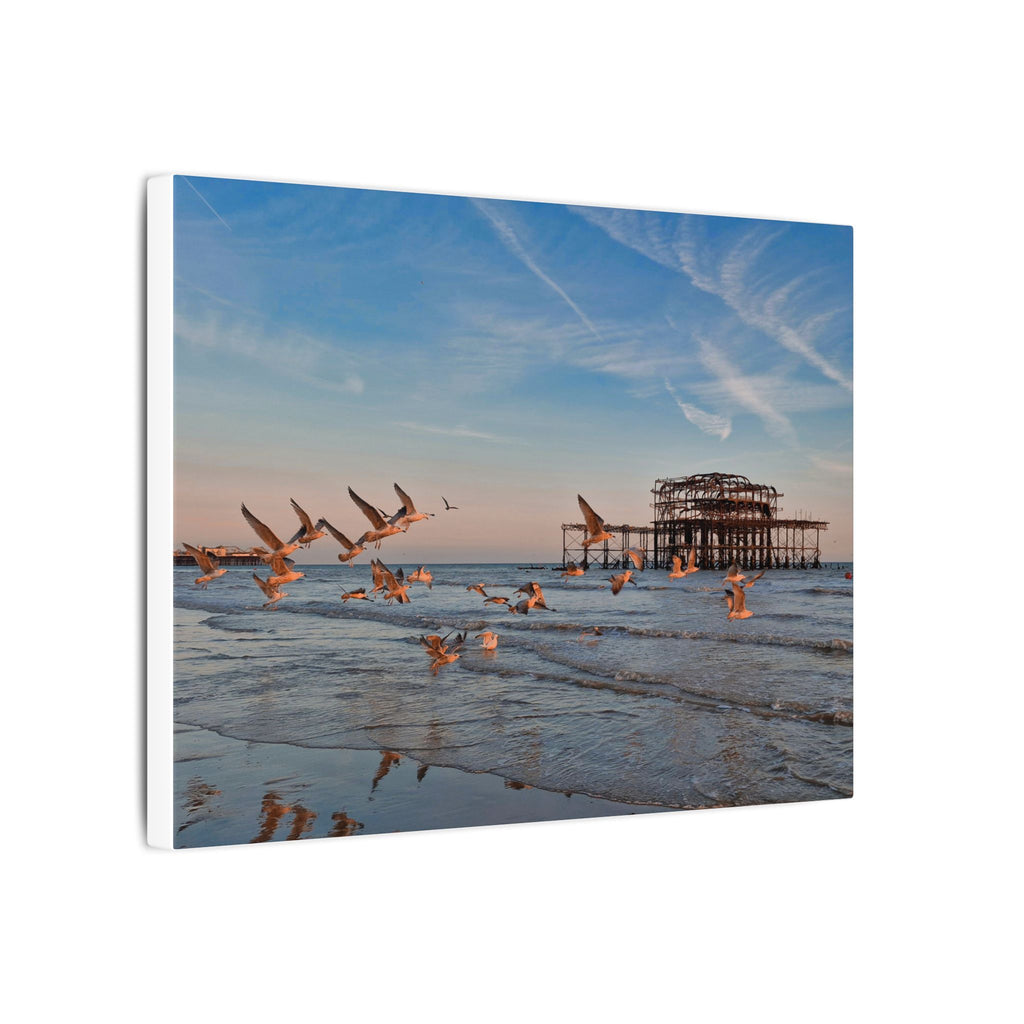 West Pier Sunset Canvas – Matte Stretched Wall Art