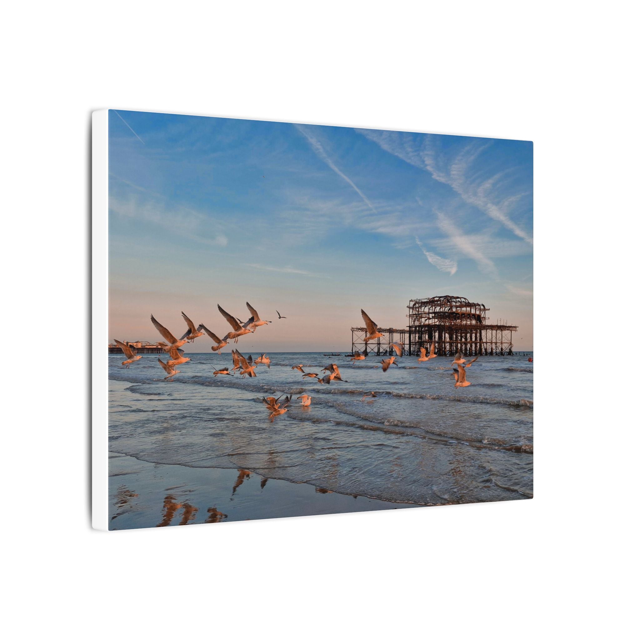 West Pier Sunset Canvas – Matte Stretched Wall Art