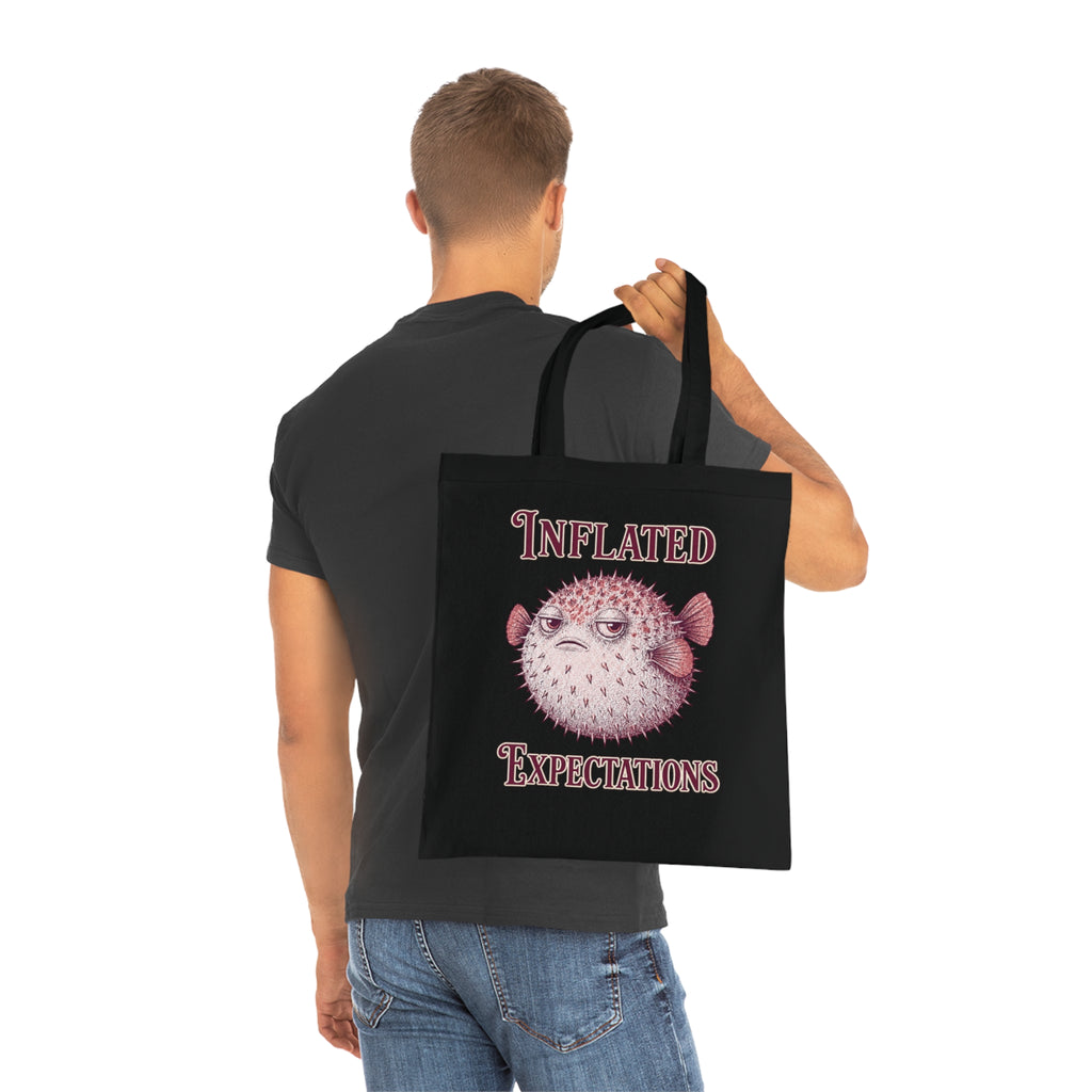 "Inflated Expectations" Pufferfish Tote Bag
