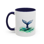 Lighthouse and Whale Tail Ceramic Mug