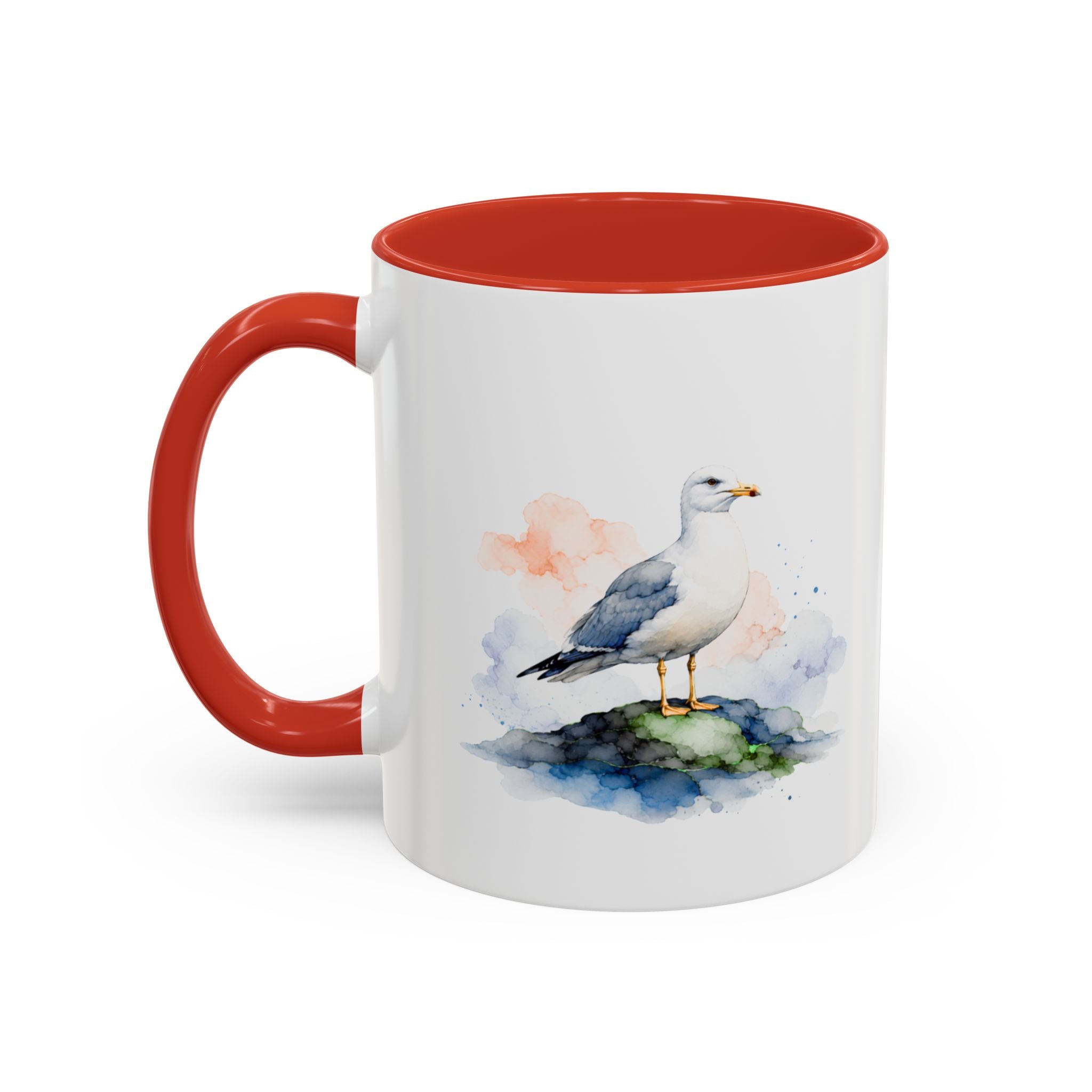 Beach Hut and Seagull Ceramic Mug