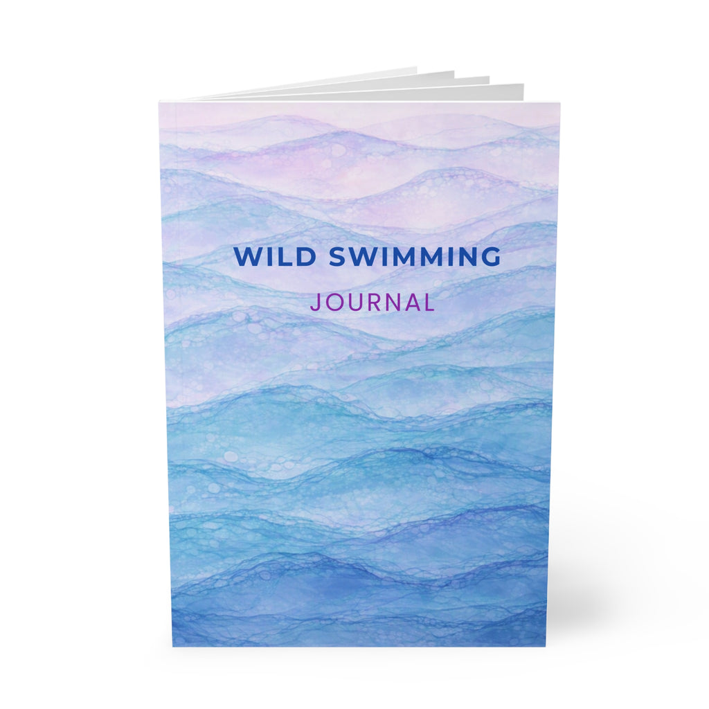 Wild Swimming Journal, A5 Softcover Notebook (“One dip at a time” cover)