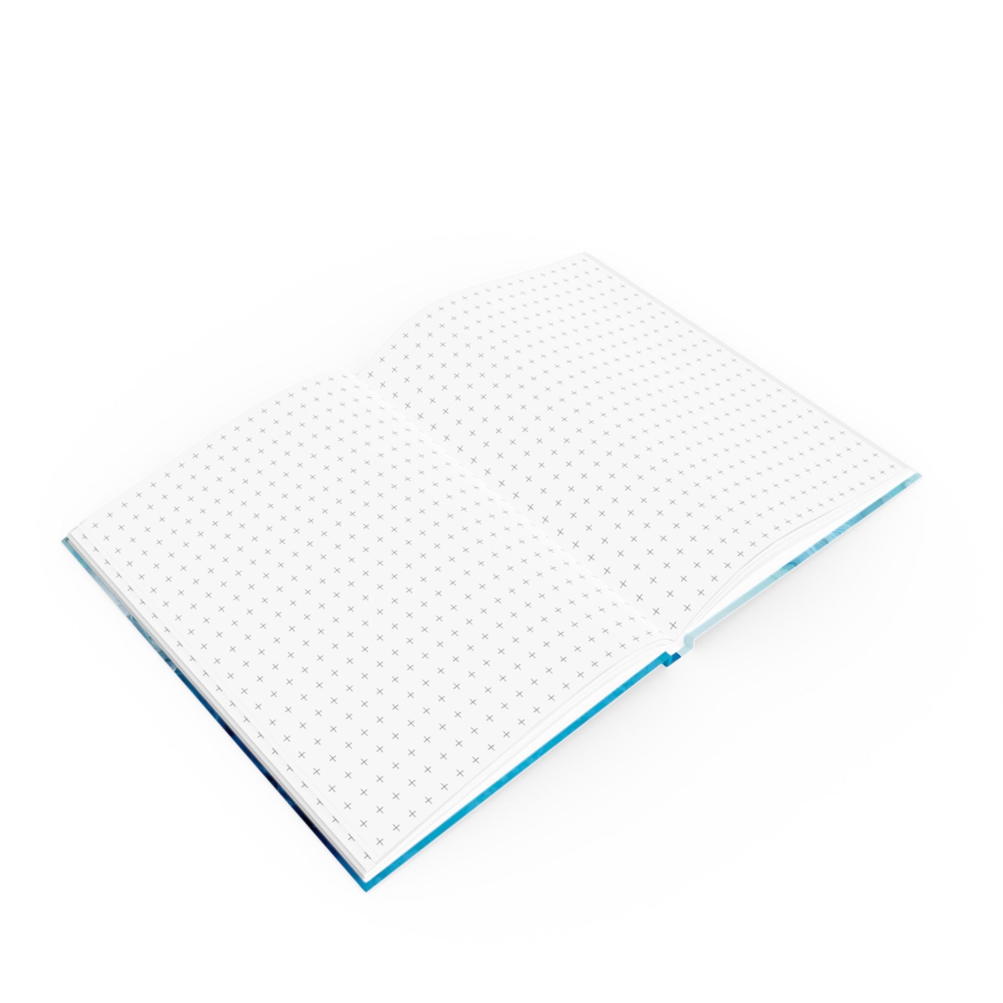Ocean Wave Notebook with Starfish & Fish Design - Hardcover Journal