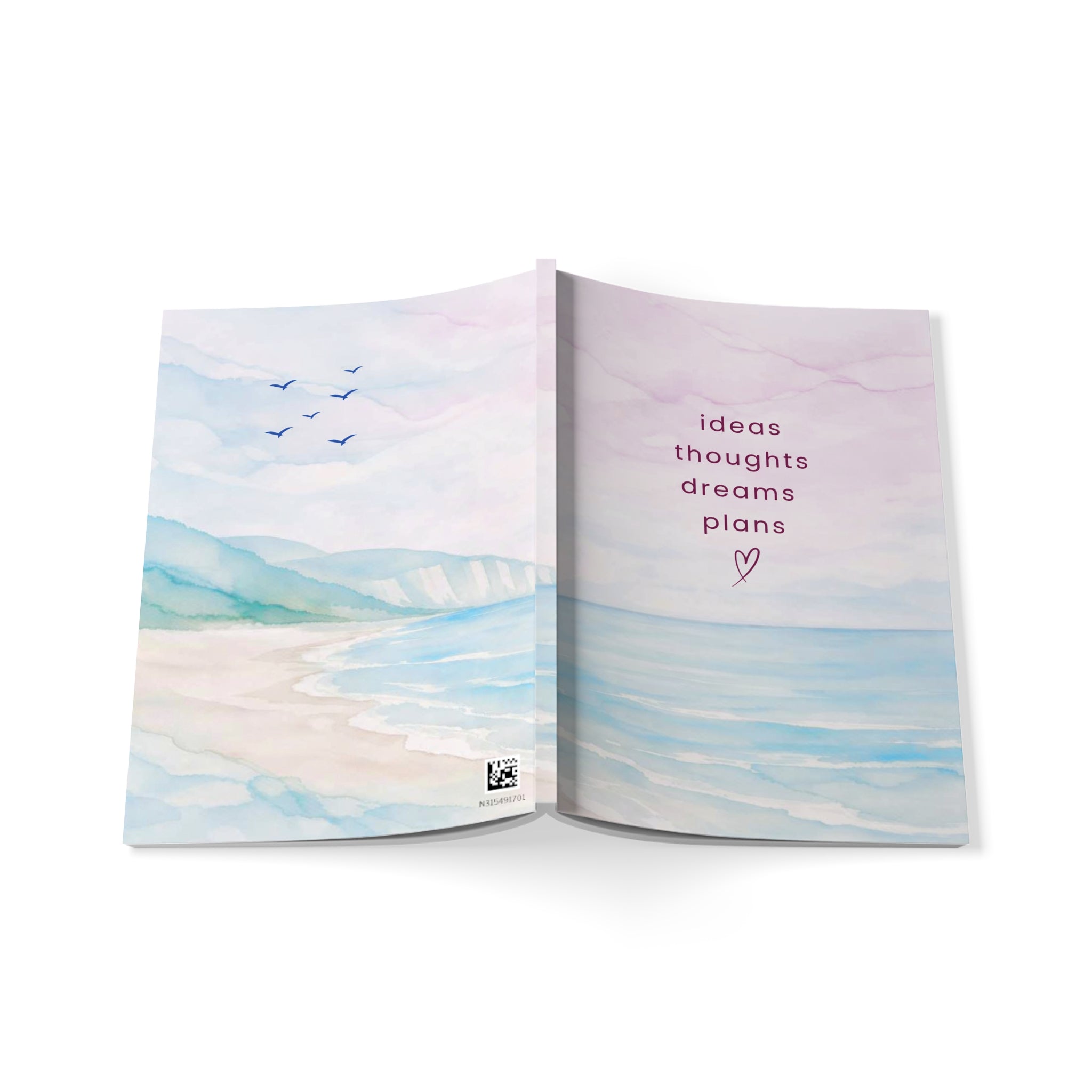 "ideas thoughts dreams plans" A5 Softcover Journal