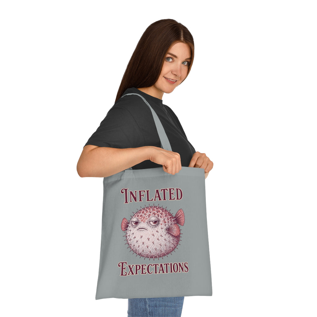 "Inflated Expectations" Pufferfish Tote Bag