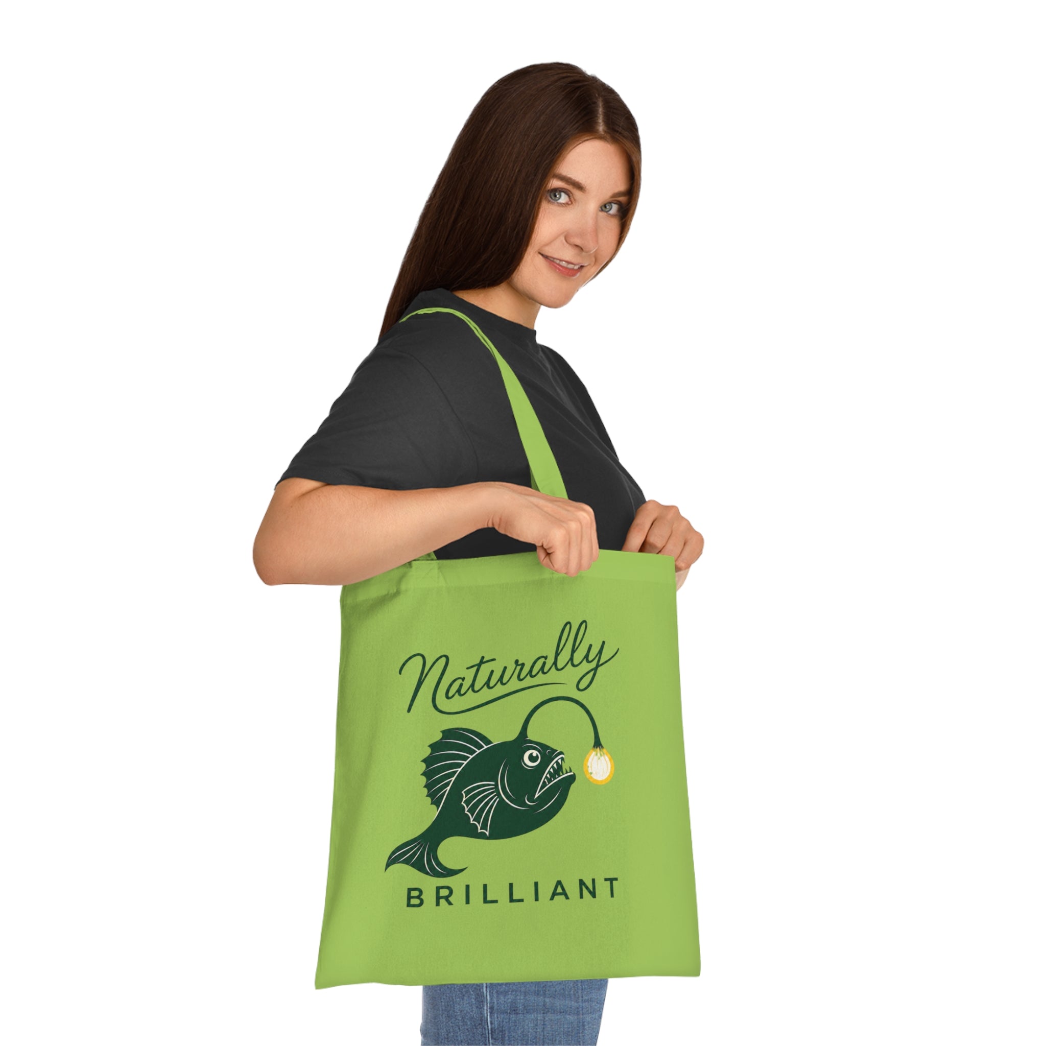 Anglerfish 'Naturally Brilliant'  Cotton Tote Bag
