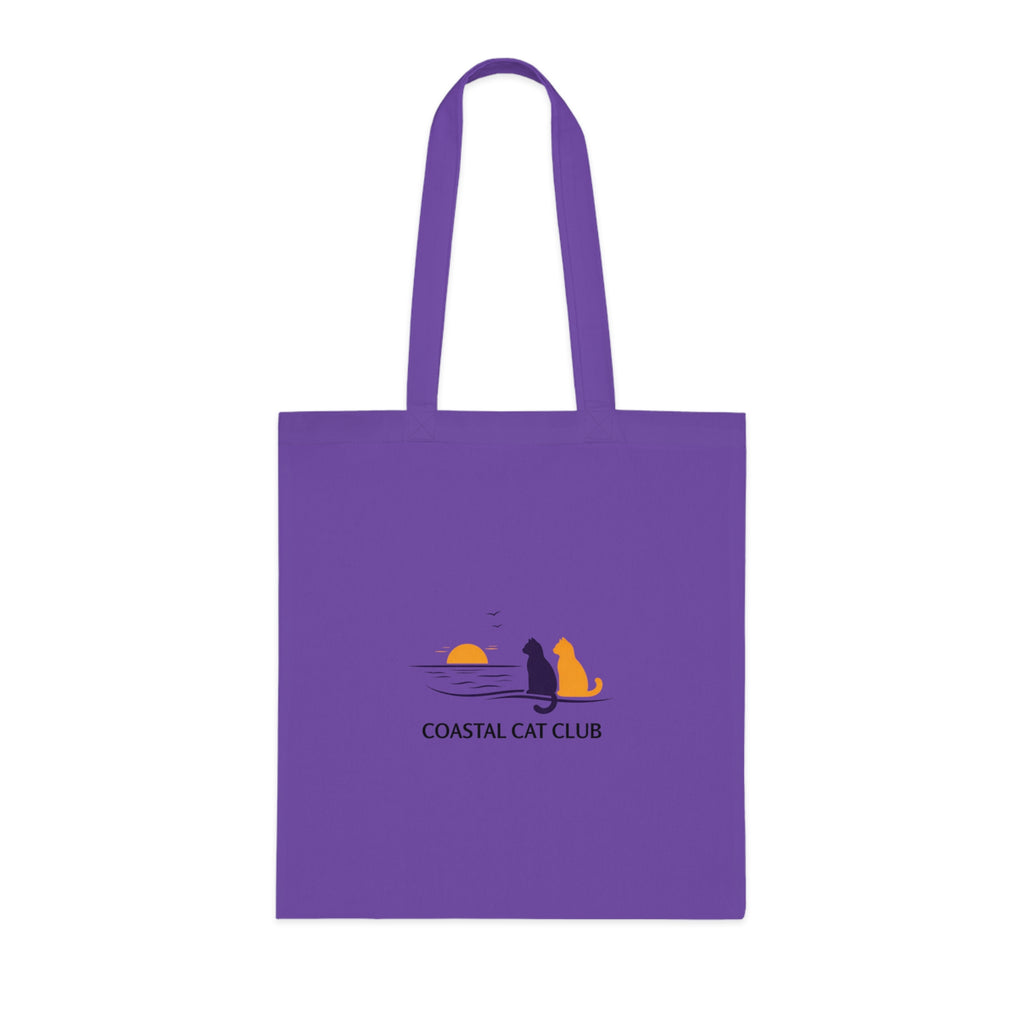 "Coastal Cat Club" Cotton Tote  Bag