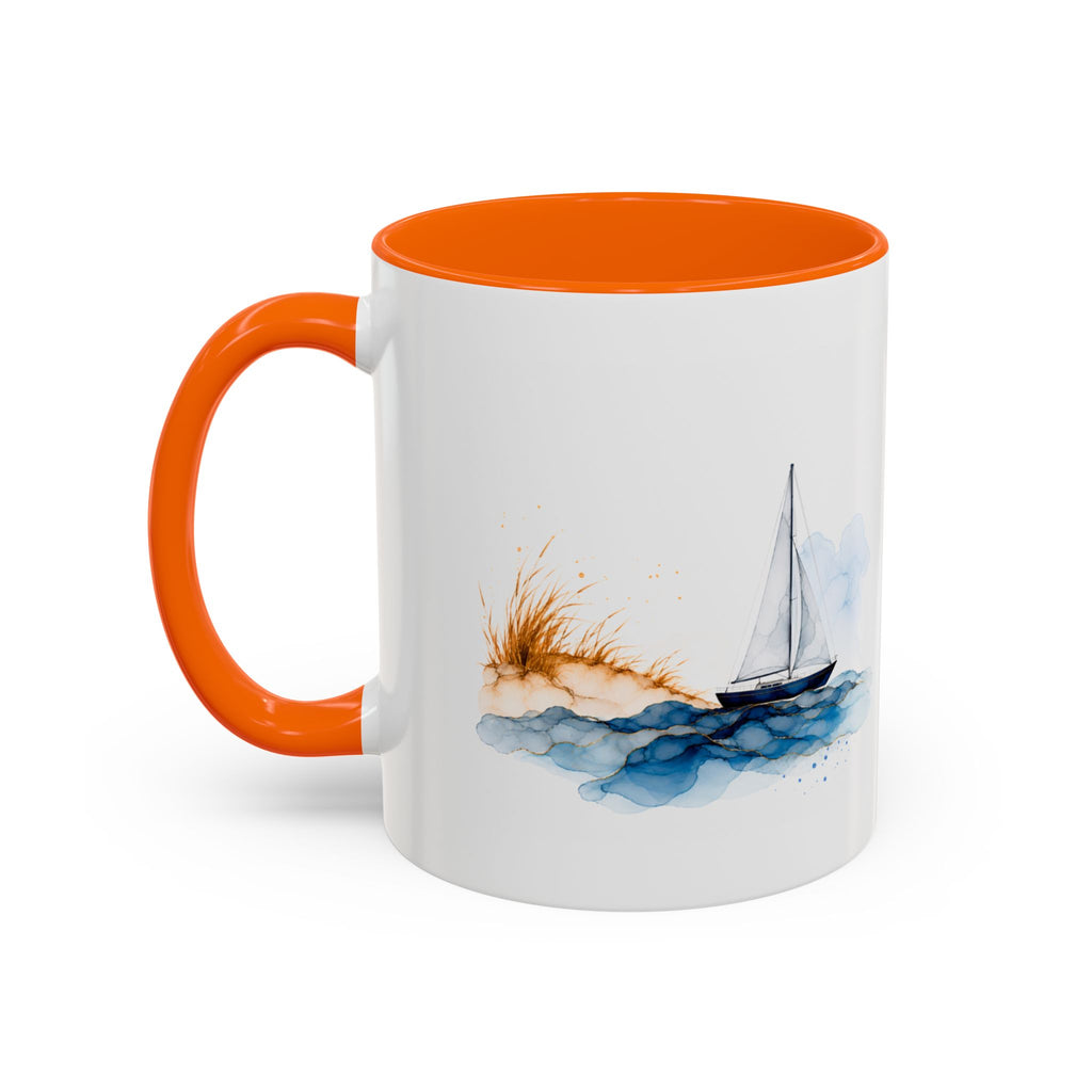 Lighthouse and Sailboat Ceramic Mug