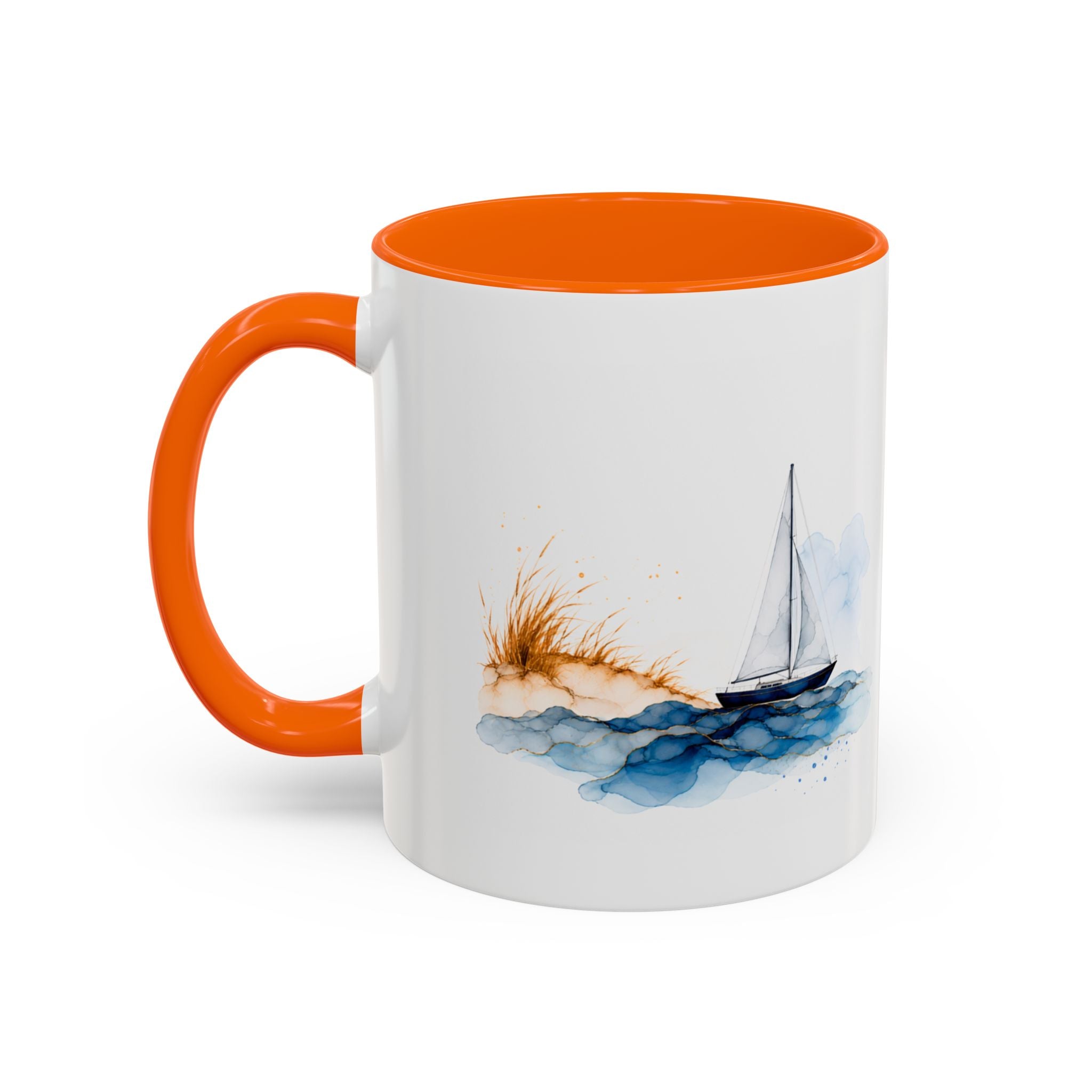 Lighthouse and Sailboat Ceramic Mug